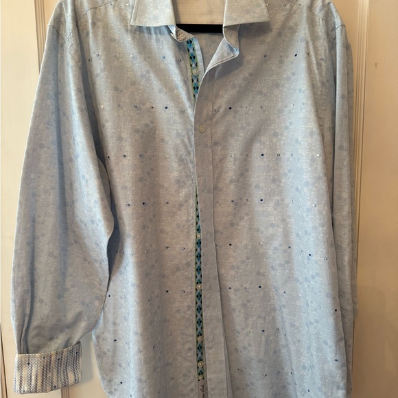 Robert Graham Other - Robert Graham Light Blue‎ Patterned Button-Down Shirt